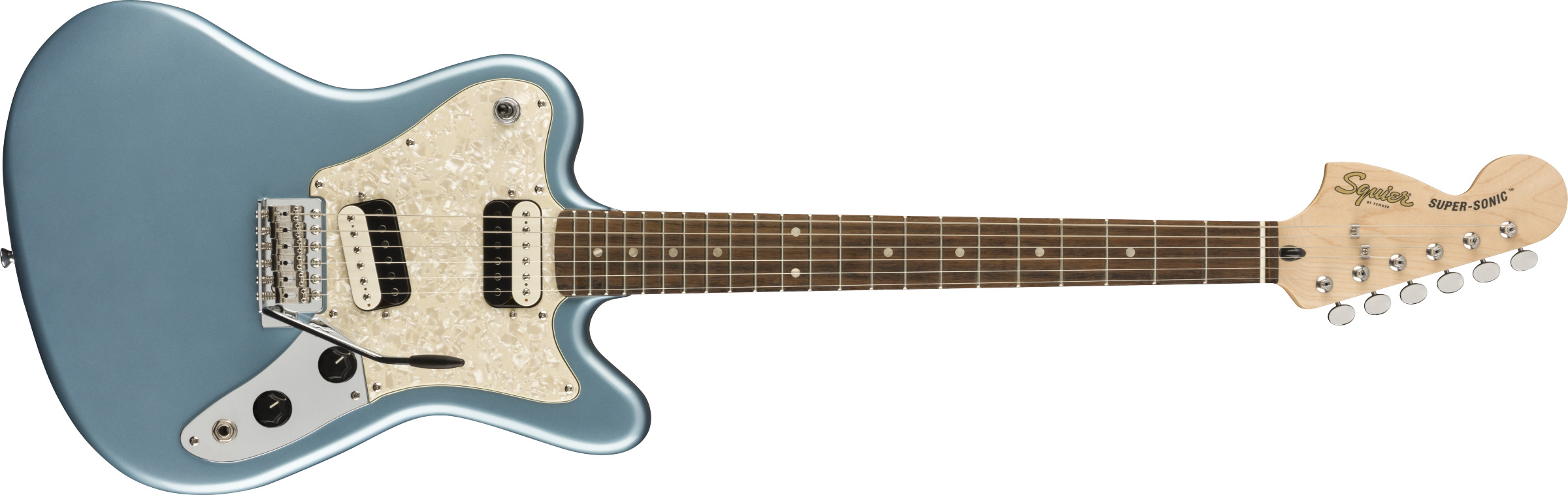 Se Fender Squier Paranormal Super-Sonic El-guitar (Ice Blue Metallic) hos Drum City