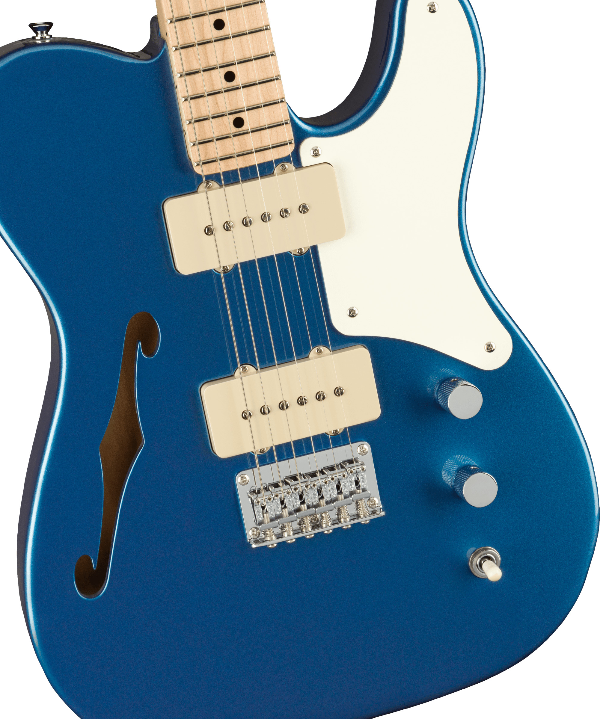 Köp Fender Squier Paranormal Carbonita Telecaster Thinline - Lake Placid  Blue på SoundStoreXL idag