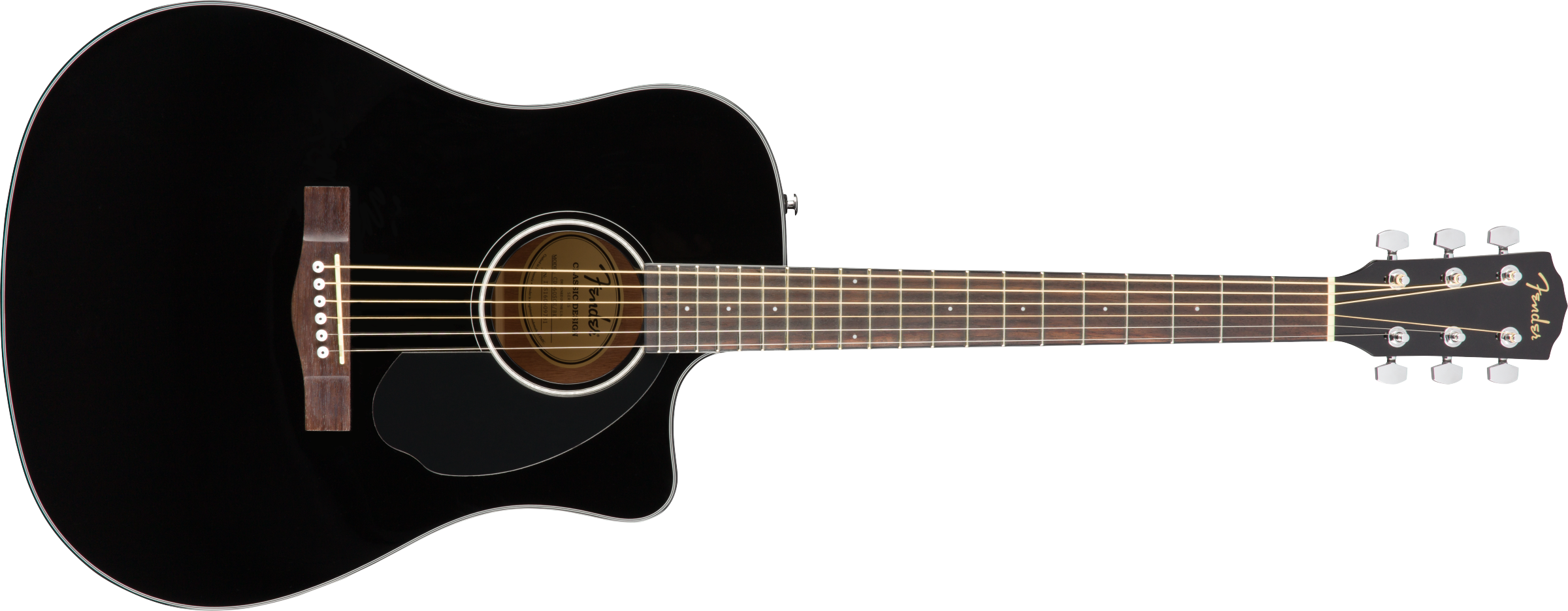 Fender CD-60SCE Dreadnought Western Guitar (Sort) B-STOCK