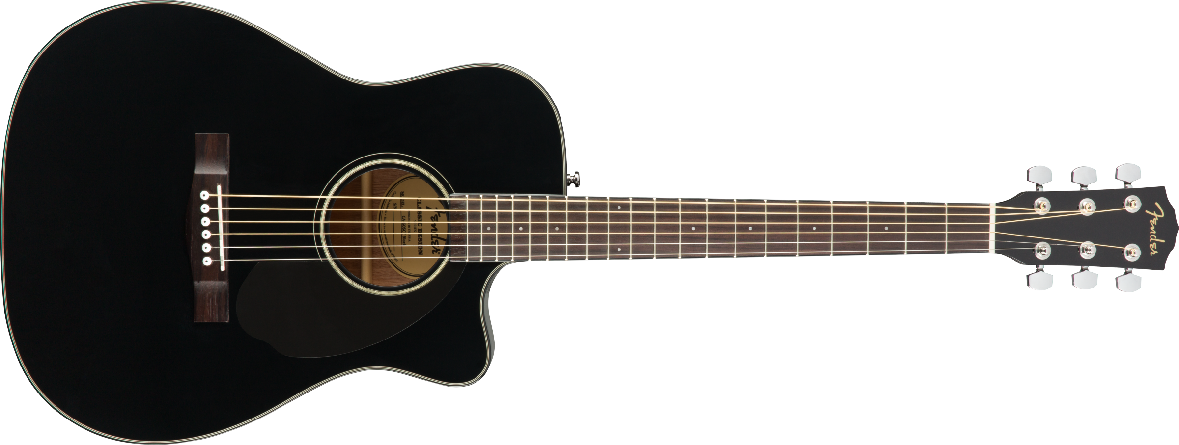 Fender CC-60SCE Concert Western Guitar (Sort)