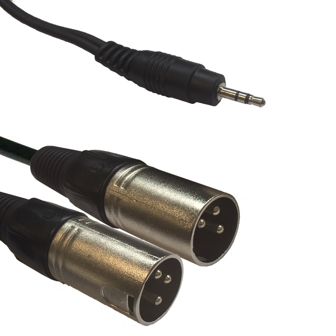 Adapter Kabel 3.5 mm MiniJack stereo til 2 x XLR Han 1,5 meter