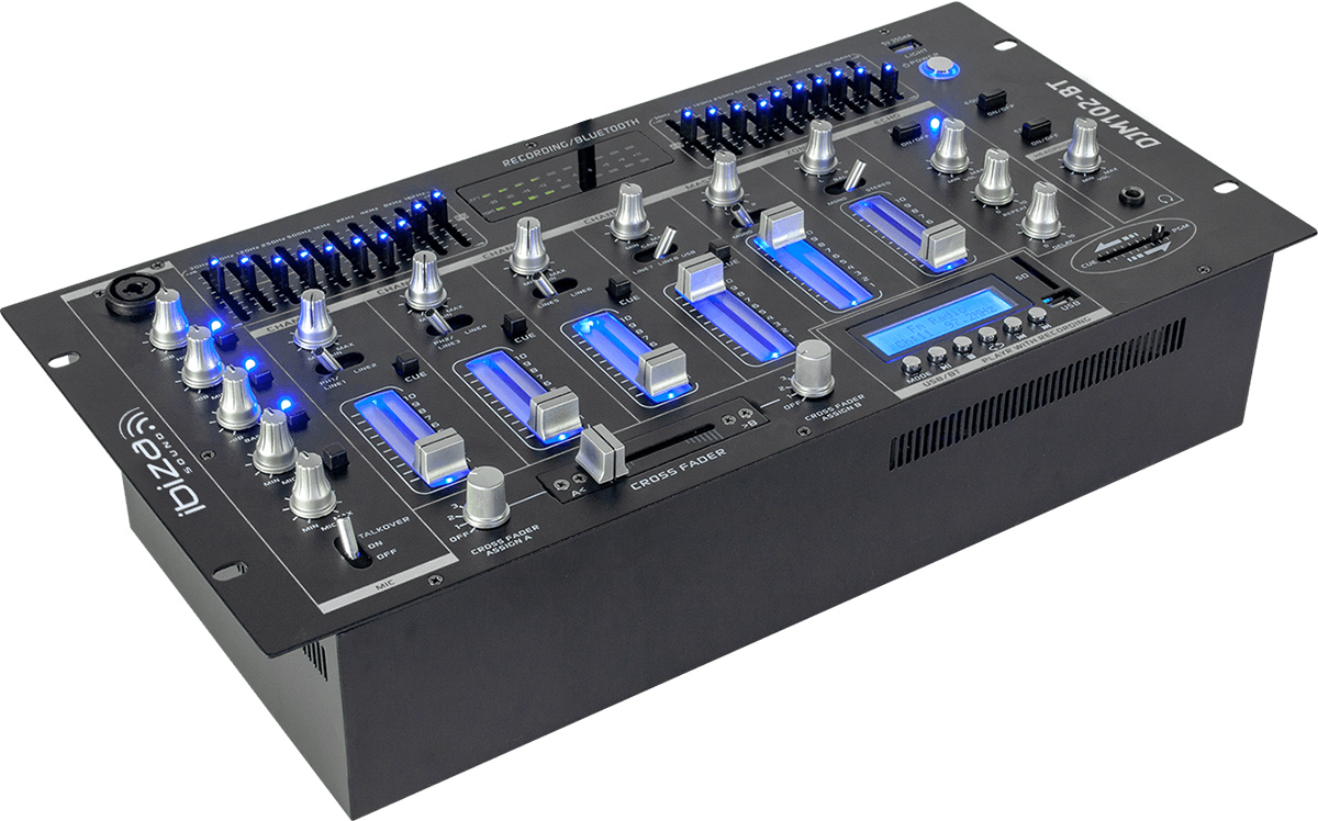 Se Ibiza 6-kanals Mixer/12 indgange m. USB og Bluetooth hos SoundStoreXL.dk