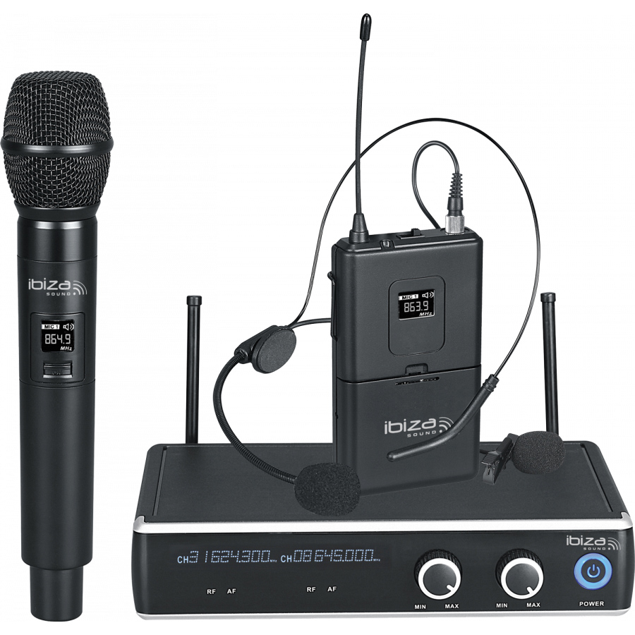 Se Ibiza UHF Trådløs Mikrofon System hos SoundStoreXL.dk