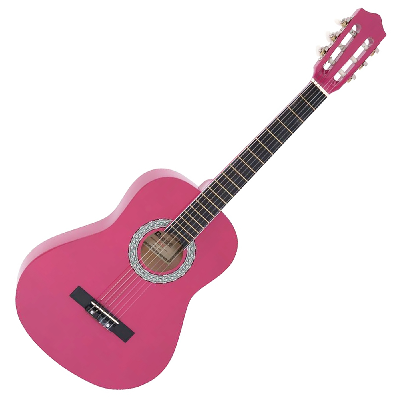 Se DiMavery AC-303 Klassisk Spansk Guitar 3/4 (Pink) hos Drum City