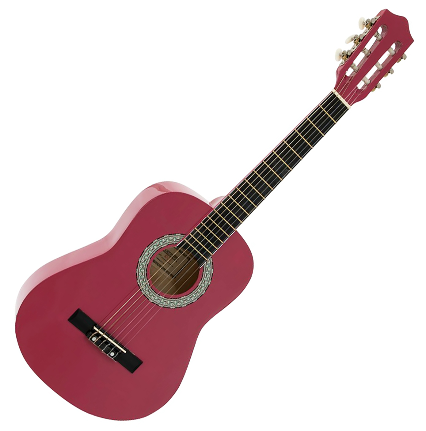 Se DiMavery AC-303 Klassisk Spansk Guitar 1/2 (Pink) hos SoundStoreXL.dk