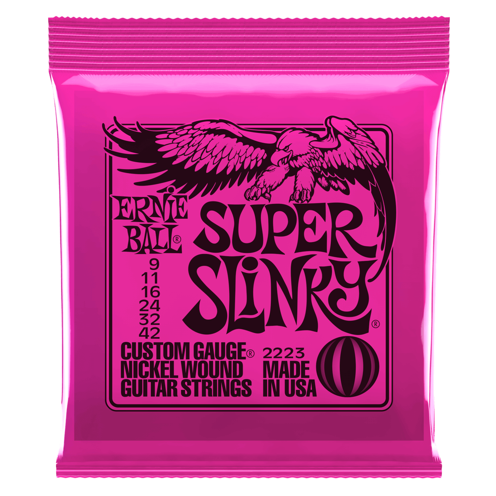 Ernie Ball Slinky Nickel Wound Guitarstrenge (El-Guitar) Super Slinky 009-042