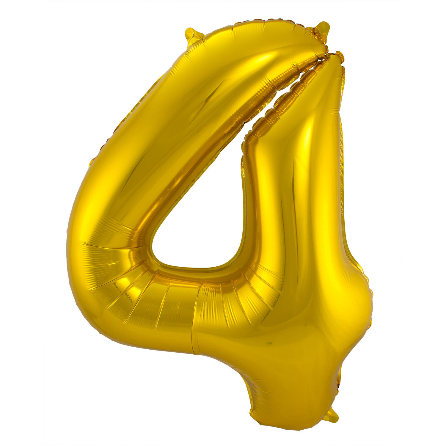 4 Formet Nummer Folieballon (Guld, 86 cm)