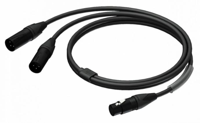 PROCAB Y-delt kabel XLR KVINNE 2x XLR HANN