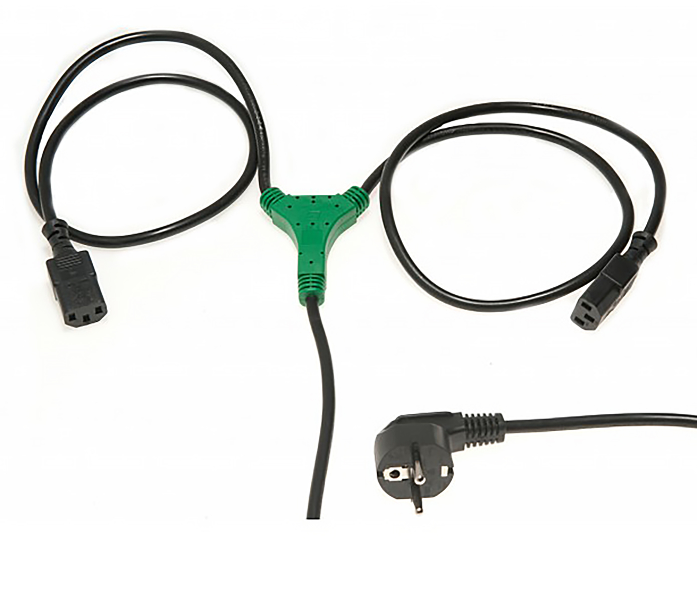 IEC - Y-Split Socket Schuko -> 2 x IEC Hun 13A Apparatus Socket