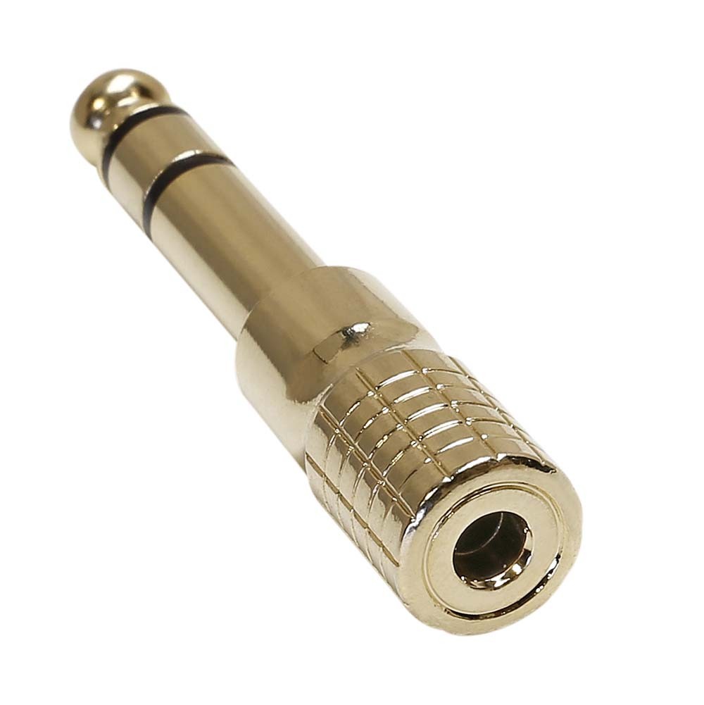 Adapter 3,5mm stereo jack to 6,3mm stereo jack - Gold