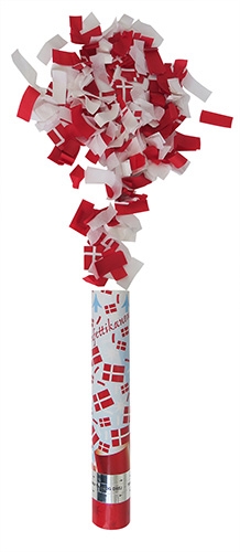 Konfettirør Håndholdt (Rød, Hvid, 30cm)