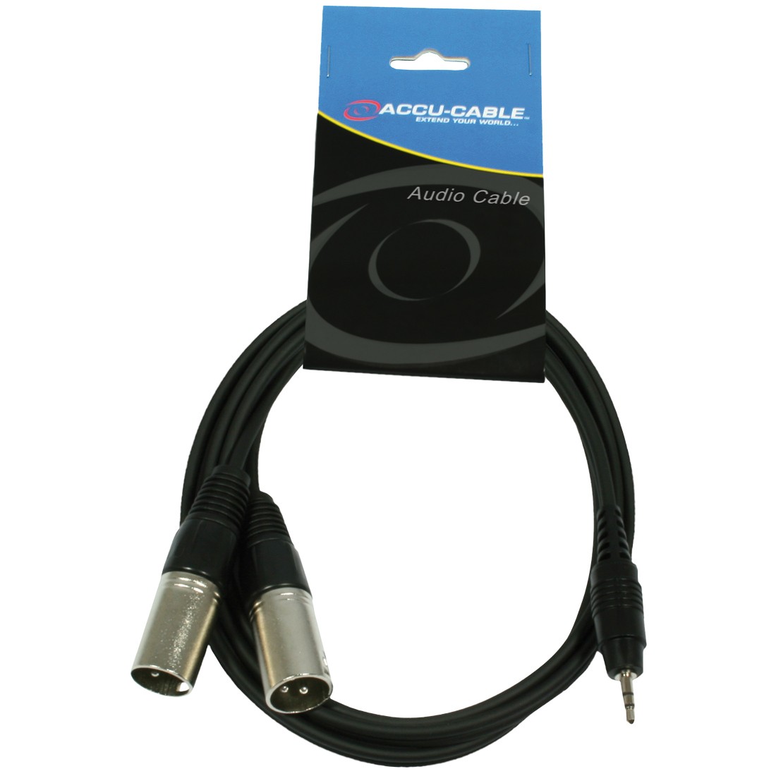 Adapter Kabel 3.5 mm MiniJack stereo til 2 x XLR Han