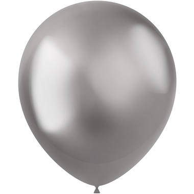 Balloner 10 stk. (Intens Sølv, 33cm)