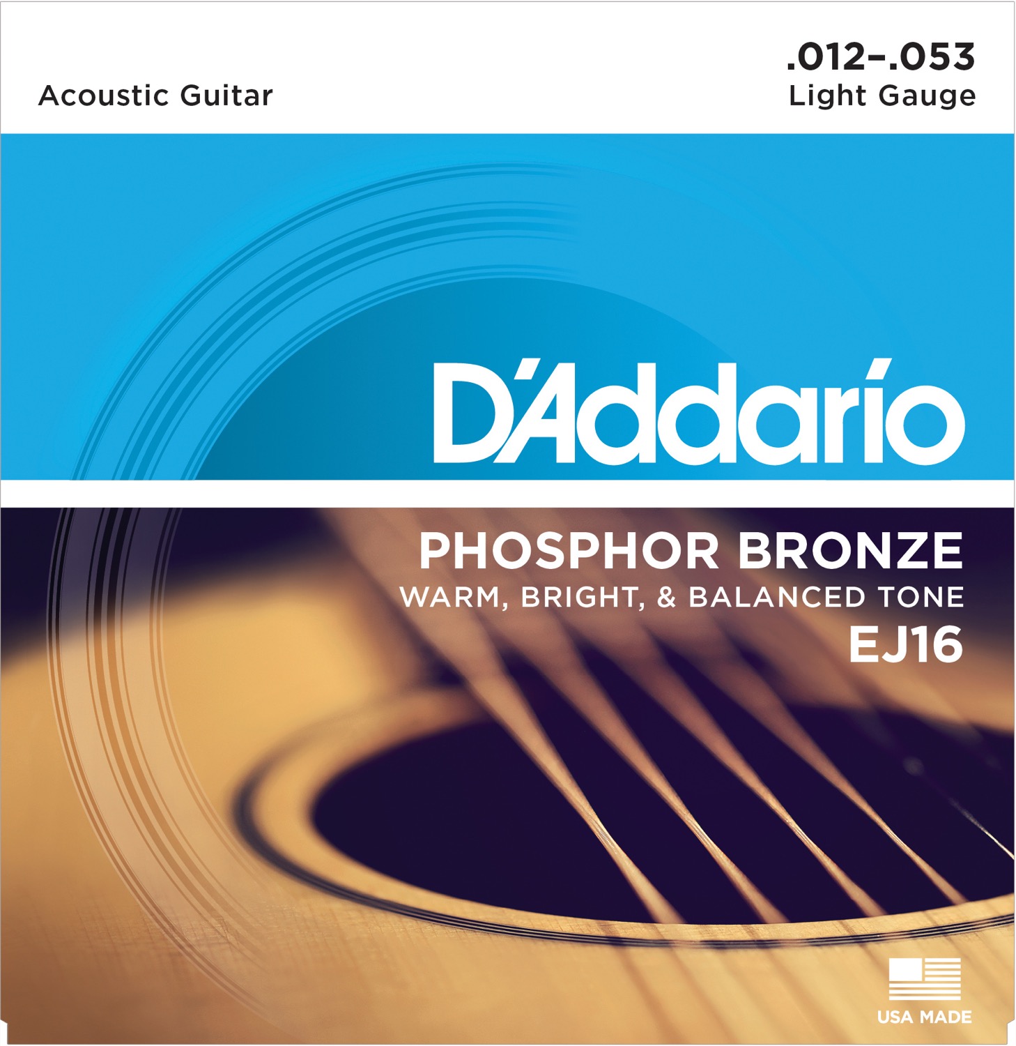 Daddario EJ16 Phosphor Bronze Guitarstrenge (Light, 12-53)