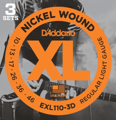 Billede af Daddario EXL110-3D Guitarstrenge 3-Pak (Regular Light 10-46)