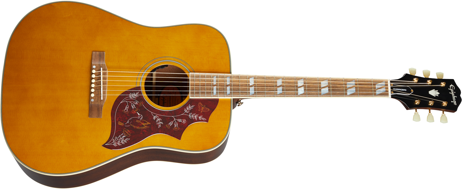 Buy Epiphone Hummingbird Western Guitar (Aged Natural Antique