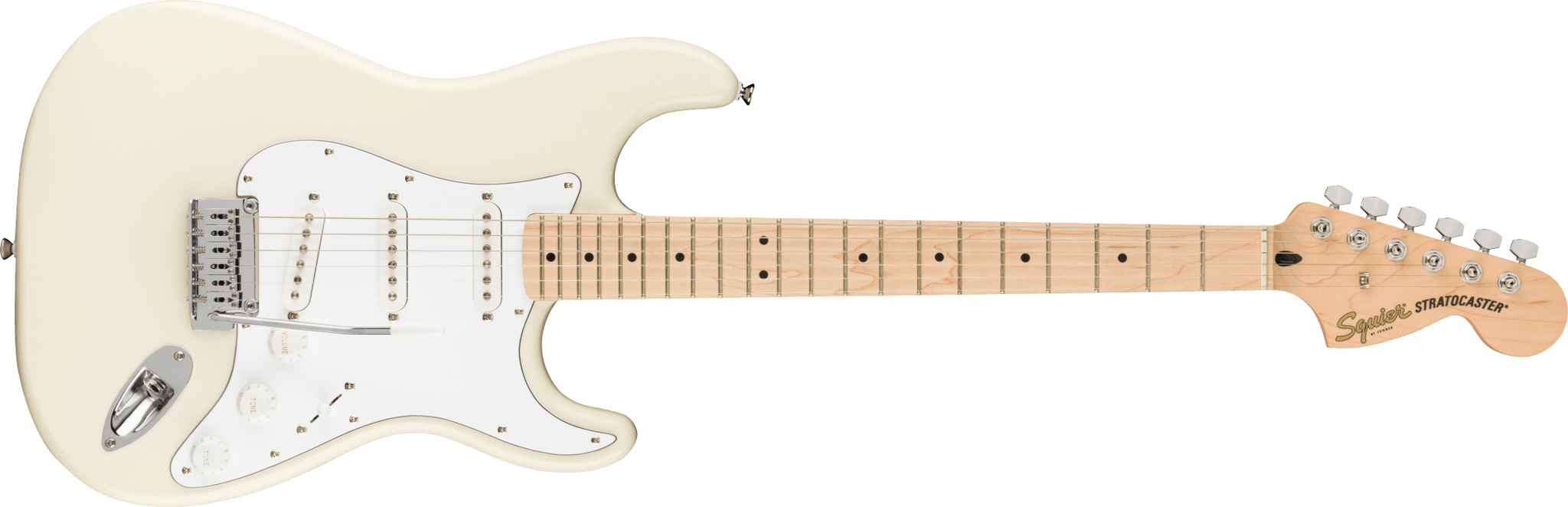 Se Fender Squier Affinity Stratocaster El-guitar (Olympic White) hos Drum City