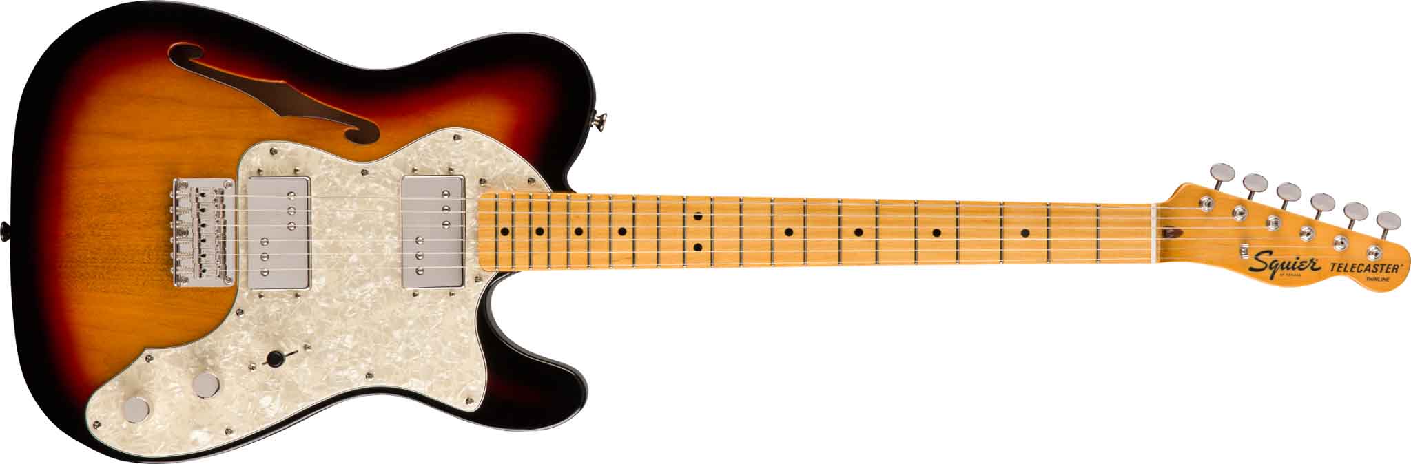 Billede af Fender Squier Classic Vibe '70s Custom Telecaster Thinline El-guitar (Sunburst)
