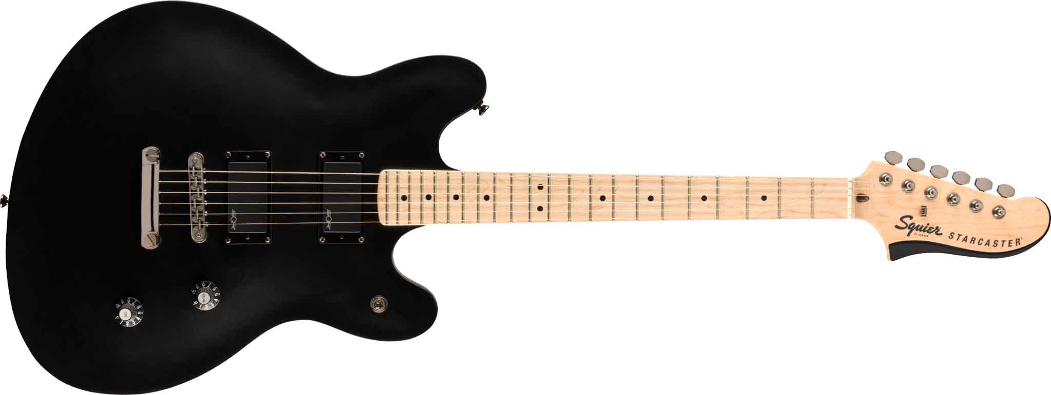 Se Fender Squier Contemporary Active Starcaster El-guitar (Flat Black) hos Drum City