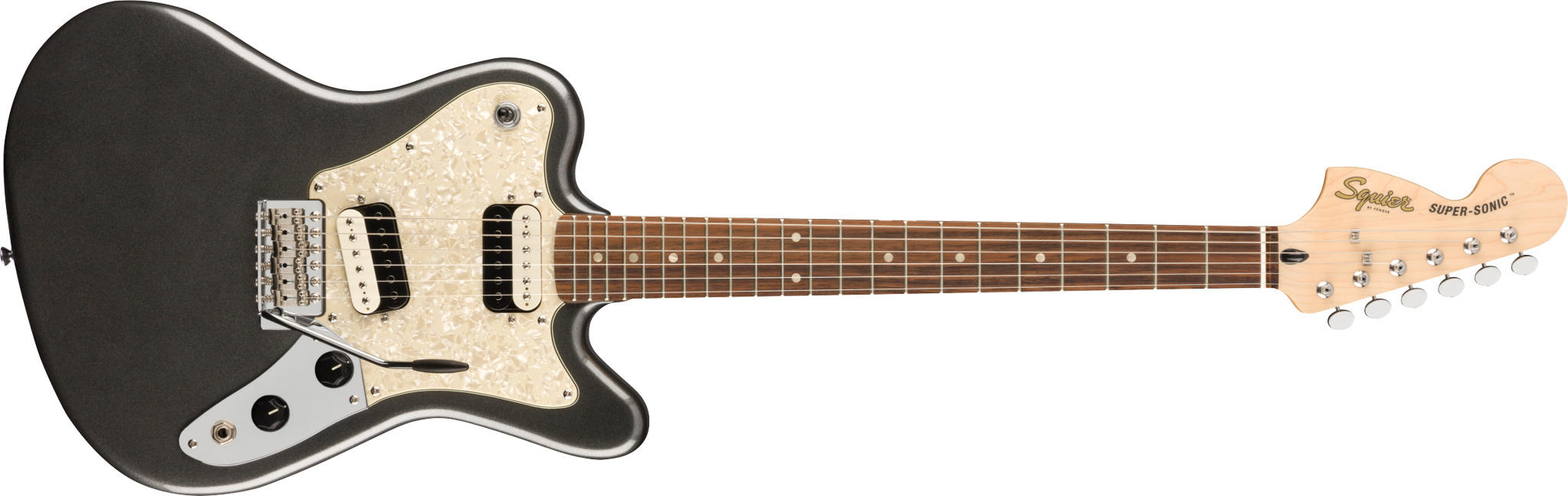 Se Fender Squier Paranormal Super-Sonic El-guitar (Graphite Metallic) hos Drum City