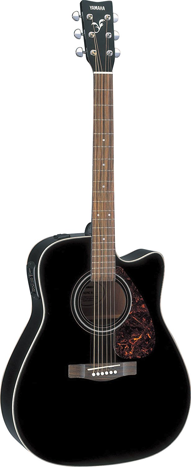 Se Yamaha FX370C Elektronisk Akustisk Guitar (Sort) hos Drum City