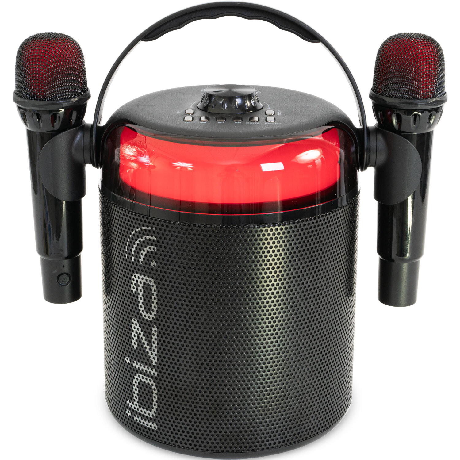 Ibiza Karaoke Anlæg m. Bluetooth og 2 Mikrofoner (Sort)