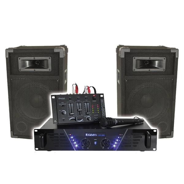 Se Ibiza DJ-300 Disco-system Festhøjttaler hos Drum City