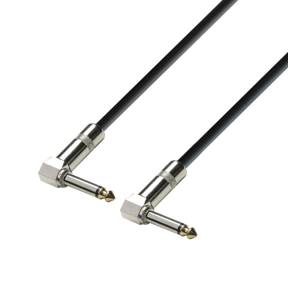 Se Instrument Kabel 6.3 mm Vinkel Jack mono til 6.3 mm Vinkel Jack mono 15 cm hos Drum City