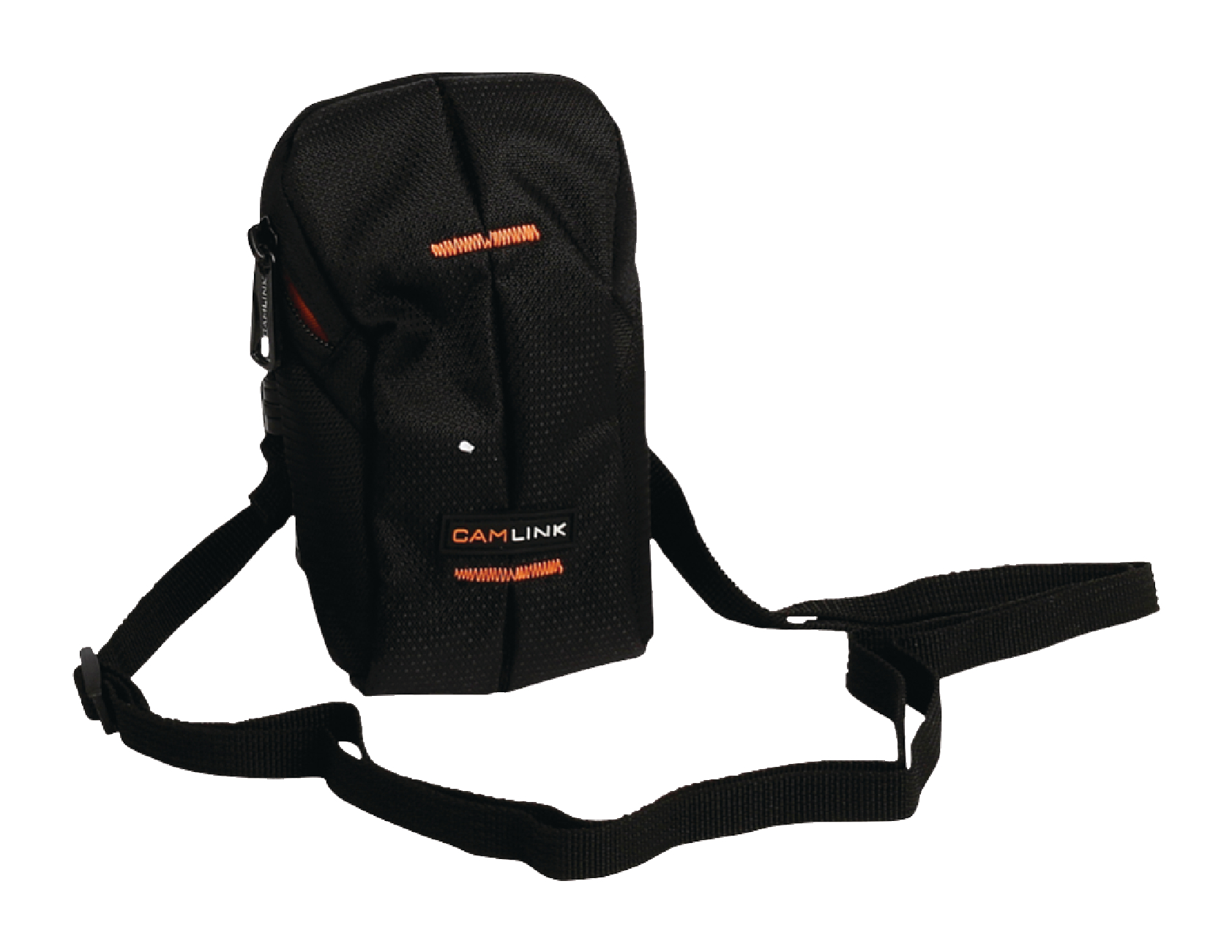 Kamera kompakt taske 70x120x35, sort/orange - Kameratasker -