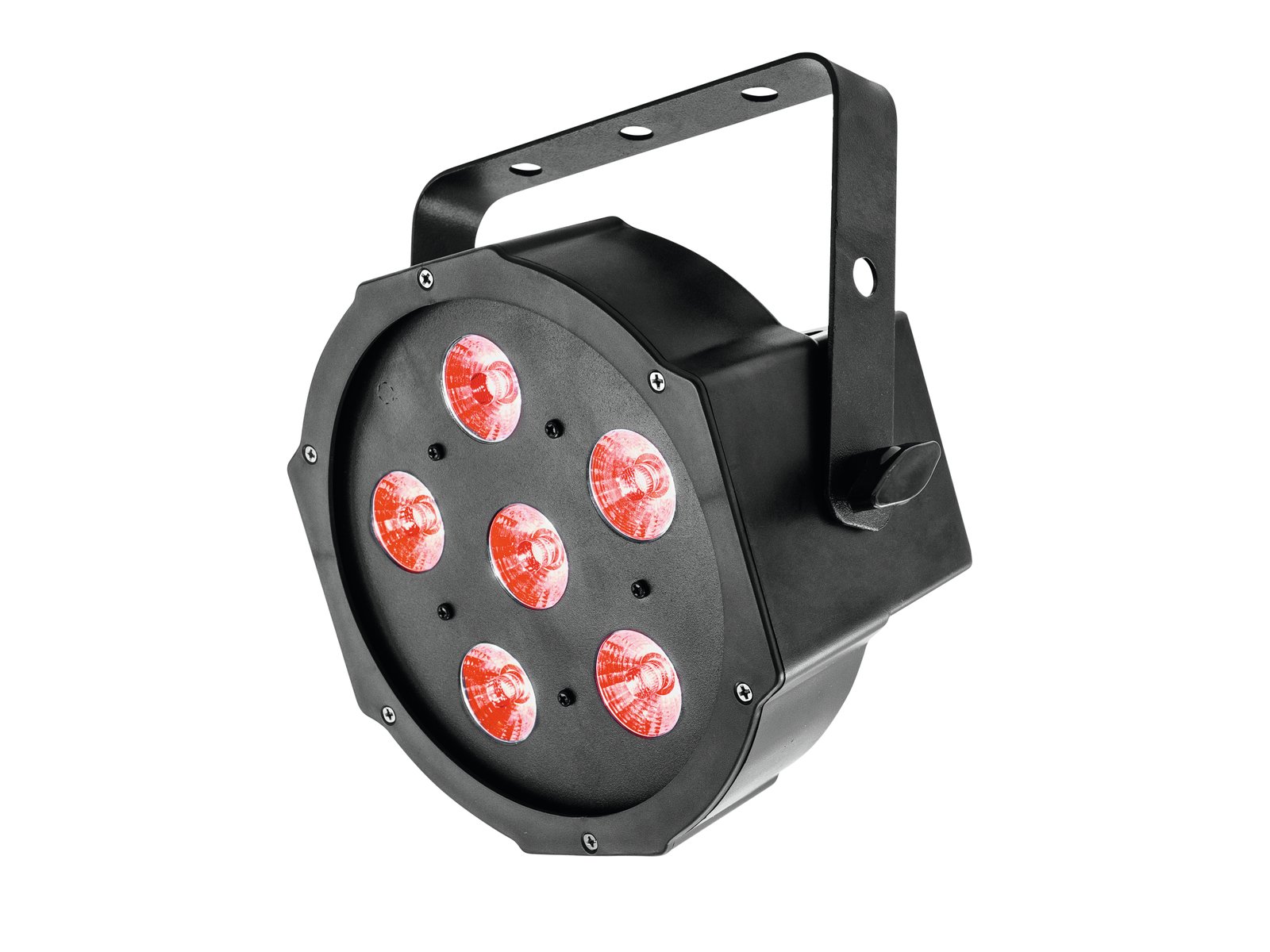 Se Eurolite Flatpar RGB PAR Lampe (6x8W) - B-stock hos Drum City