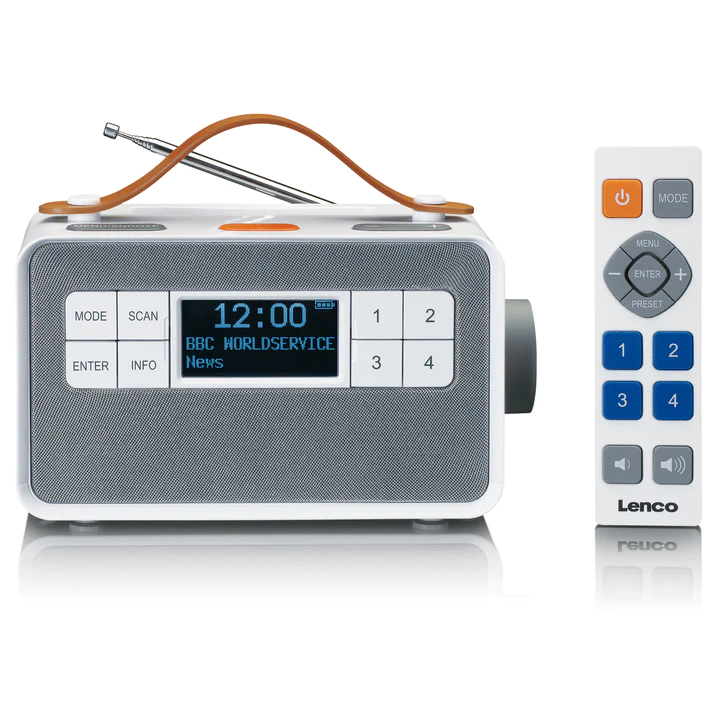 Lenco PDR-065 DAB Radio (White) - DAB+ Radio 