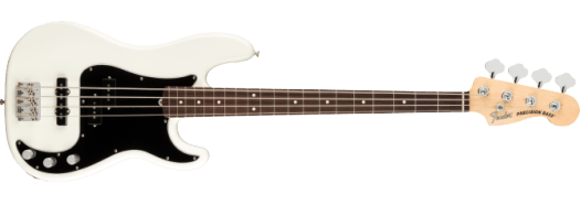 Se Fender American Performer Precision El-Bas (Arctic White) hos Drum City