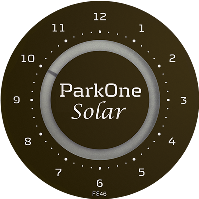 ParkOne Solar Parkeringsur, Sort