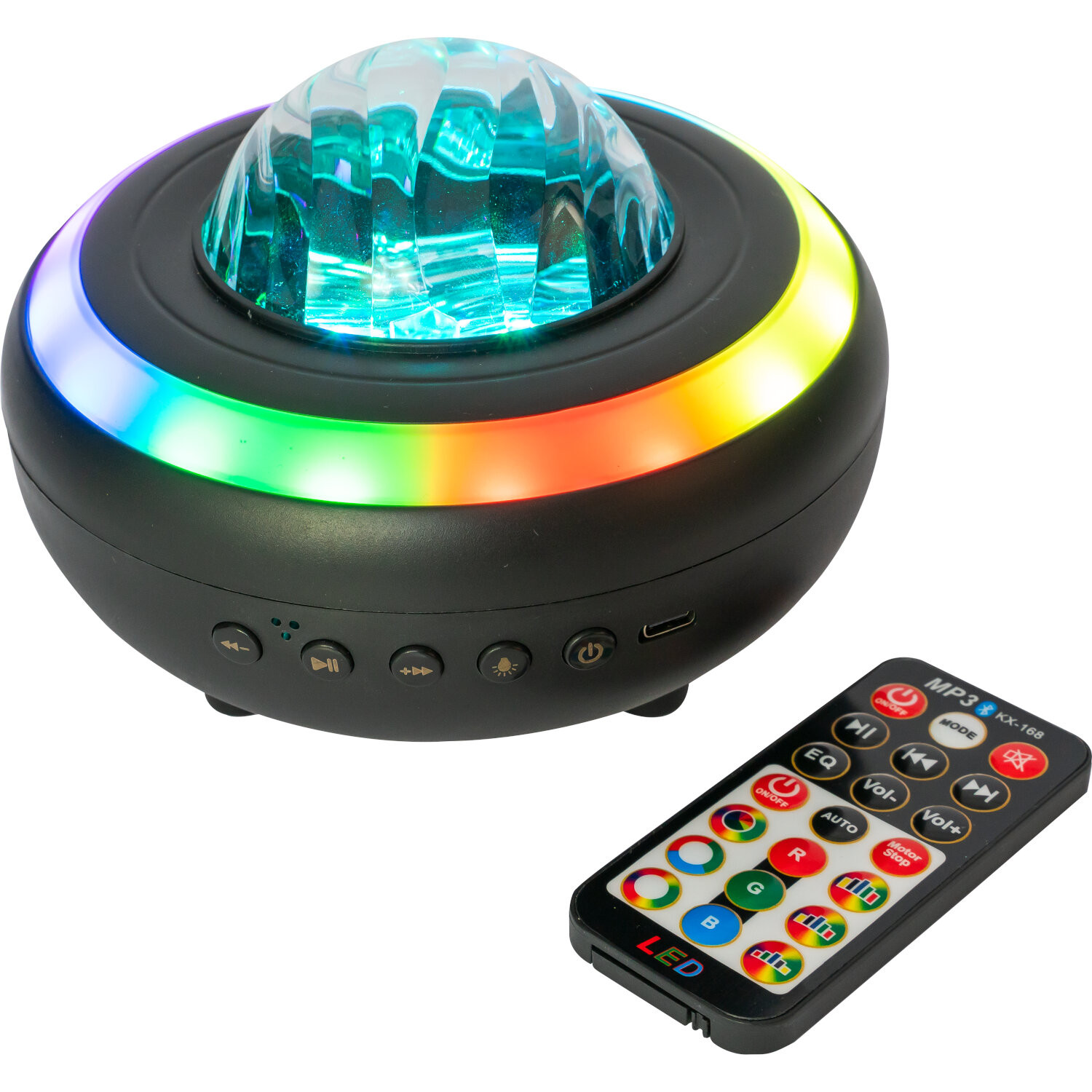 Party Light & Sound Bluetooth høyttaler med LED-effekt