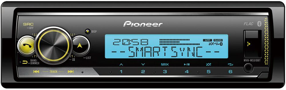 Se Pioneer MVH-MS510BT Marine Radio hos Drum City