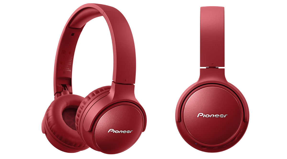 Pioneer SE-S6BN Støjreducerende Bluetooth Høretelefoner (Sort) Rød