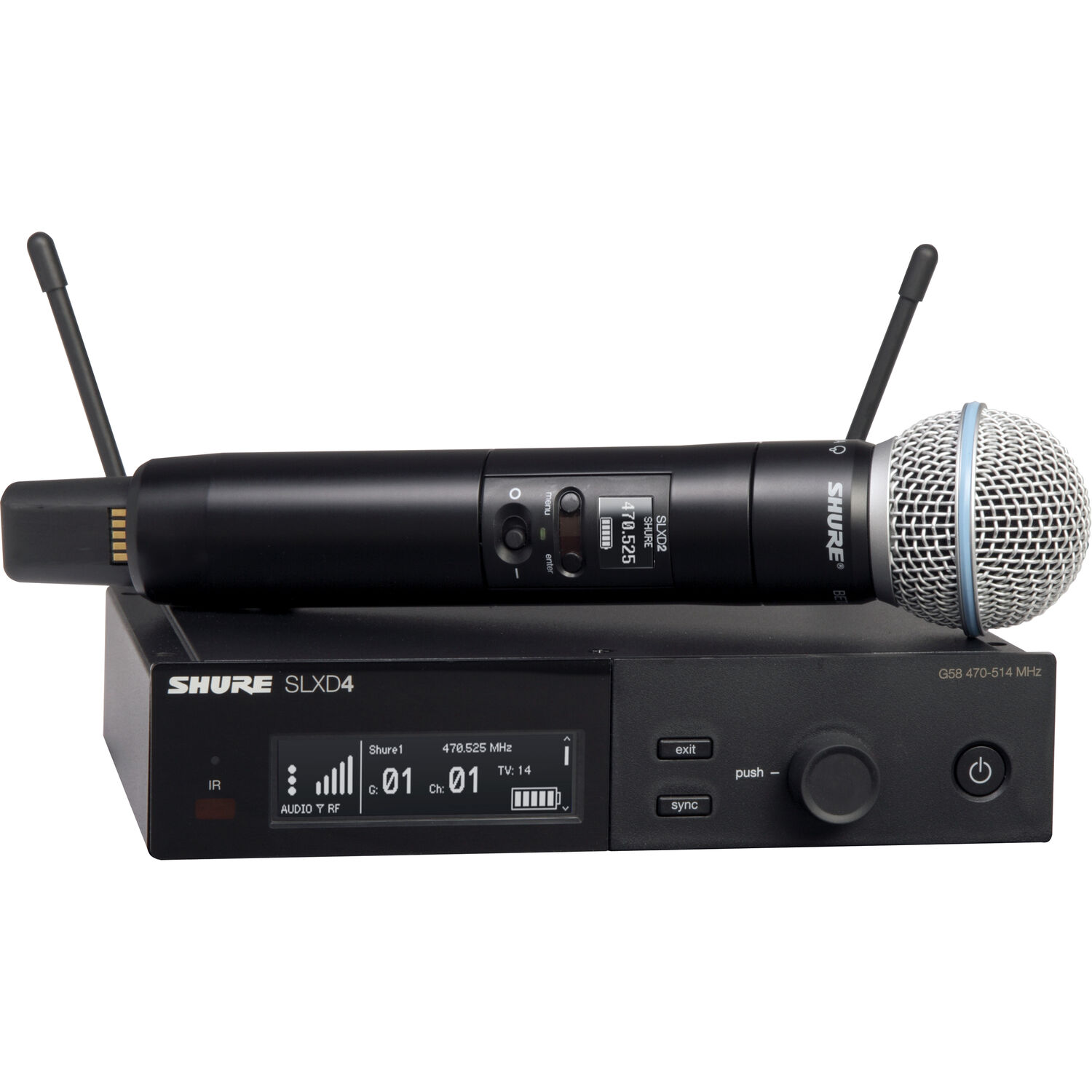 Shure SLXD24 BETA58A Tr?dløs Mikrofon (J53 - 562-606Mhz)