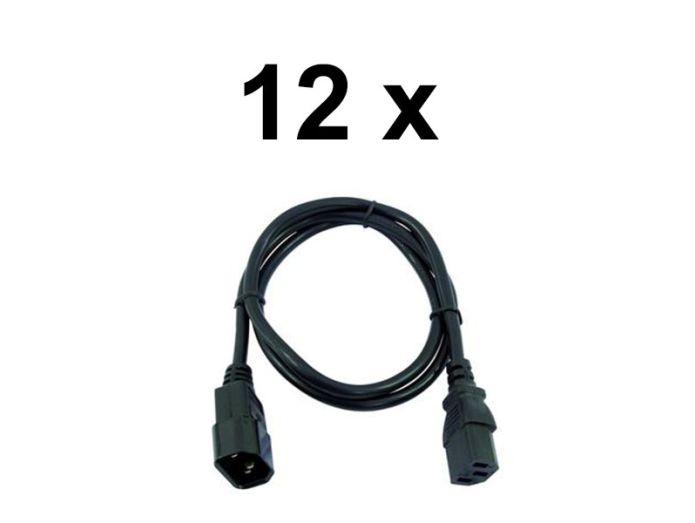 12 x 1 m IEC extension cable
