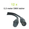 DMX Kabel Pakke (12x0,5m)