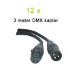 DMX Kabel Pakke (12x3m)