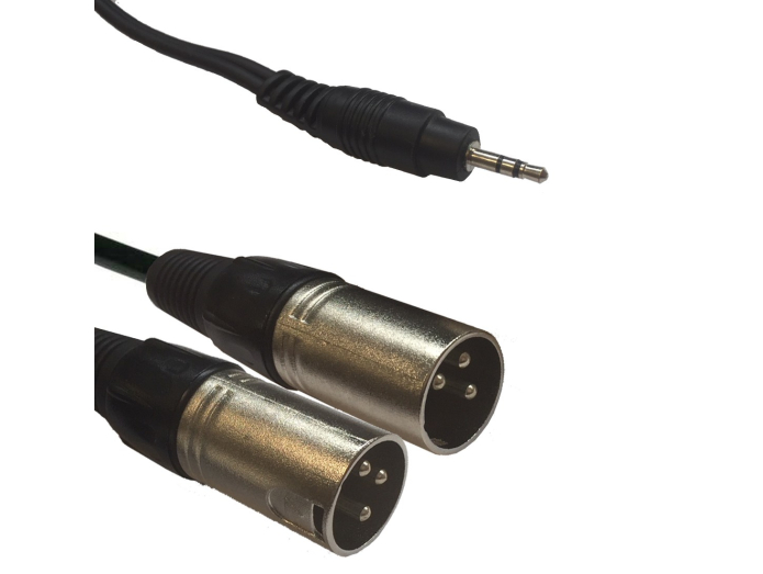 Adapter Cable 3.5 mm MiniJack stereo to 2 x XLR male
