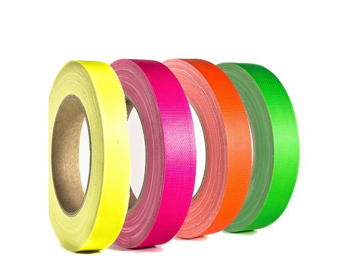 256 ruller Neon Gaffa Tape 19mm x 25m