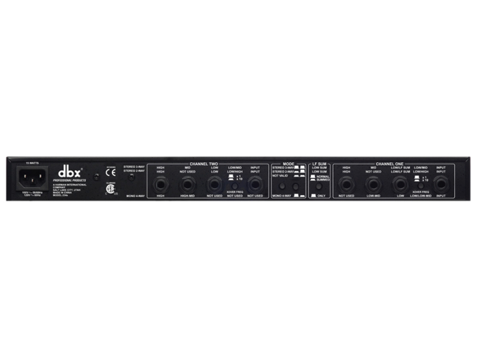 dbx 234S Stereo 2/3-taajuus, mono 4-tie Crossover