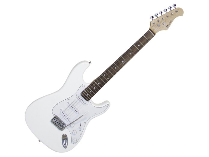 DiMavery ST-203 El-guitar (Hvid)