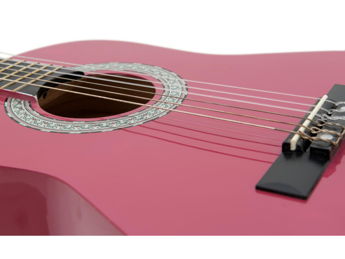DiMavery AC-303 Klassisk Spansk Guitar 1/2 (Pink)