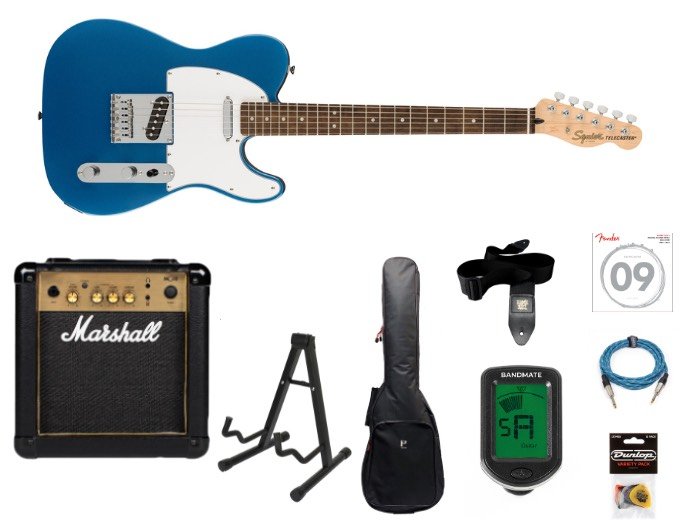 Fender Squier Affinity Telecaster Starter Pack (Lake Placid Blue)