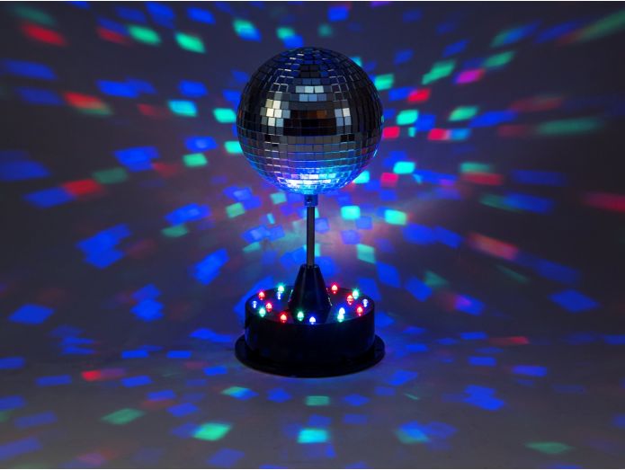 Mirror Ball with LED Base (13 cm)