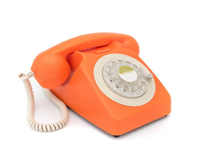 Téléphone vintage à cadran rotatif GPO 746 RETRO Orange