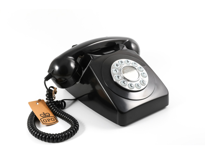 GPO 746 Retro Trykknaptelefon, sort