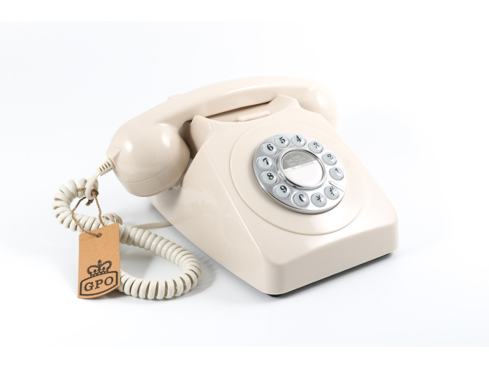 GPO 746 Retro Trykknaptelefon (Elfenben)